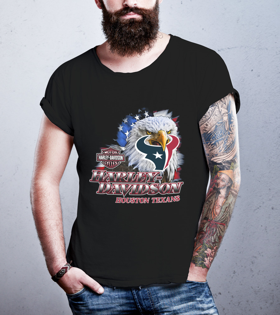 Houston Texans Harley Davidson Nfl Eagles T-Shirt