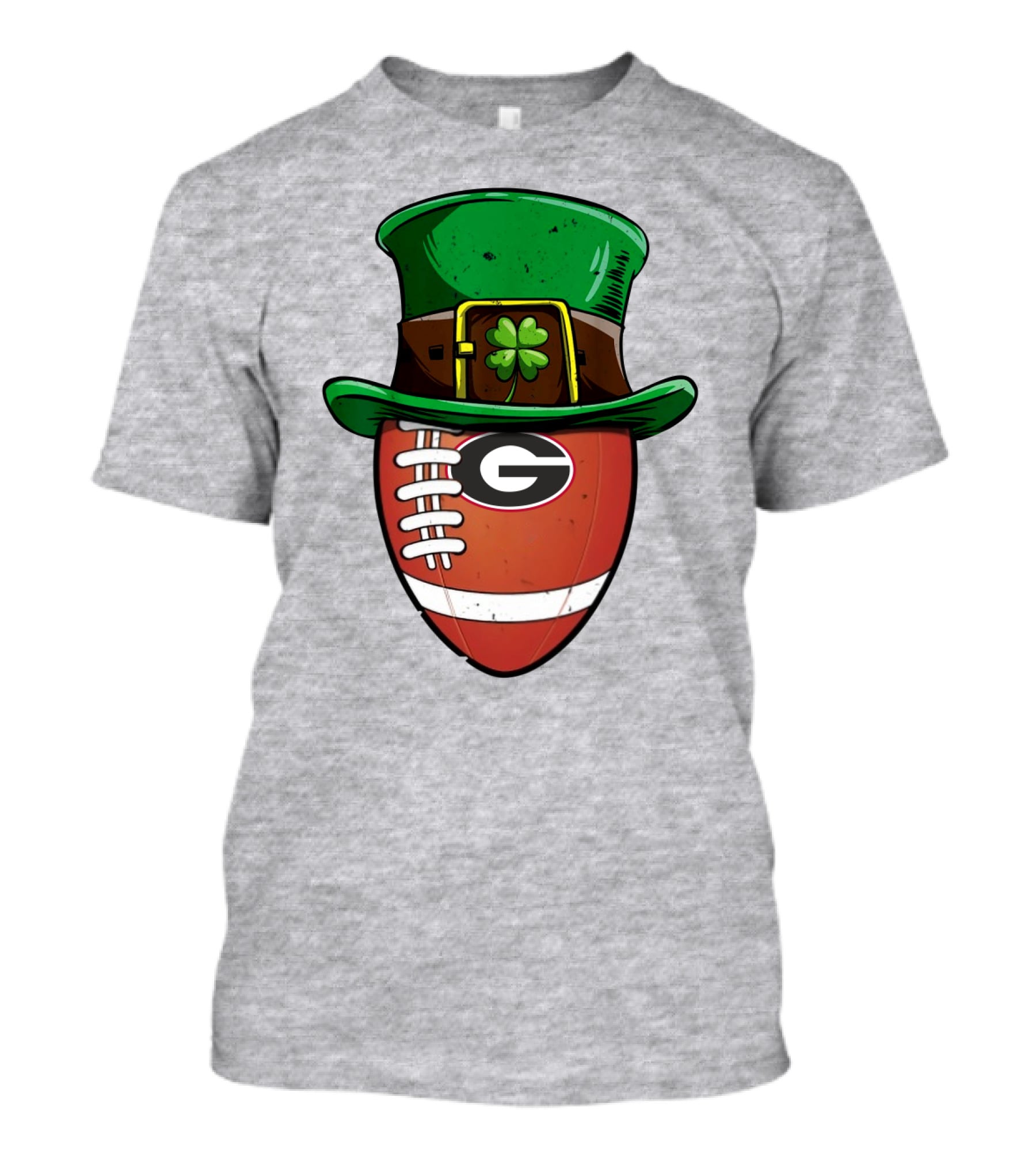 Georgia Bulldogs Football St Patrick's Day Shamrock Hat T-Shirt