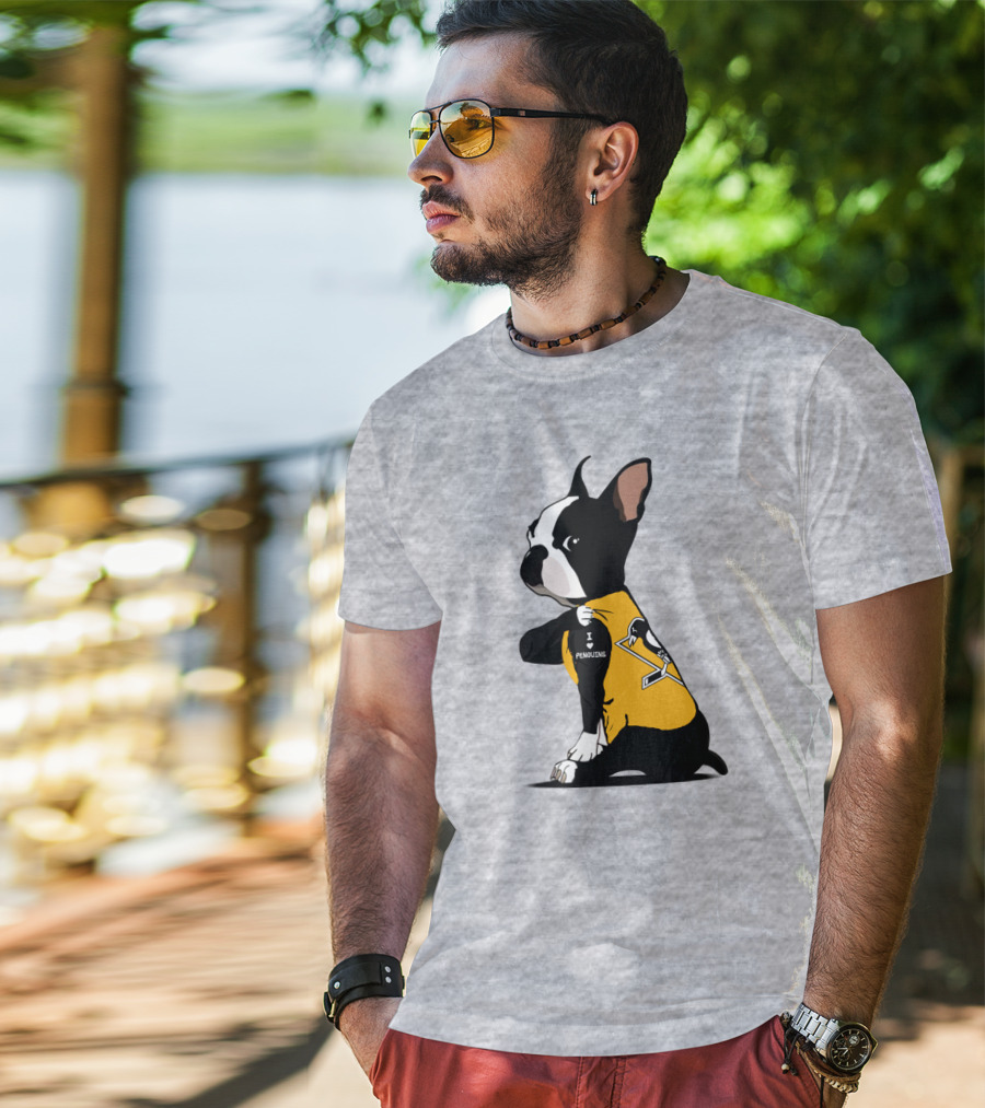 Pittsburgh Penguins Bulldog Hockey Fan Love T-Shirt