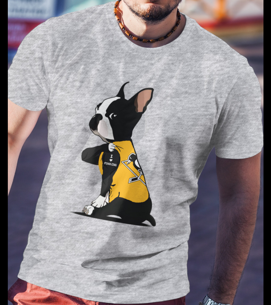 Pittsburgh Penguins Bulldog Hockey Fan Love T-Shirt