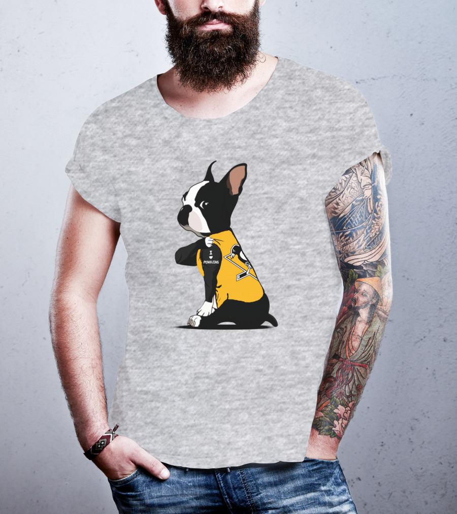 Pittsburgh Penguins Bulldog Hockey Fan Love T-Shirt