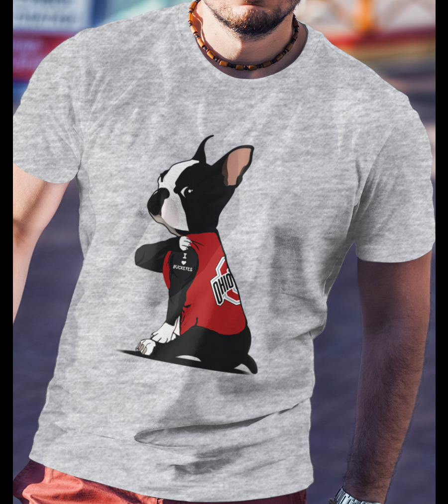 Ohio State Buckeyes Bulldog I Love Buckeyes T-Shirt