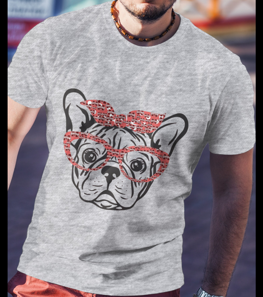 Mississippi State Bulldogs Bulldog With Bow And Glasses T-Shirt