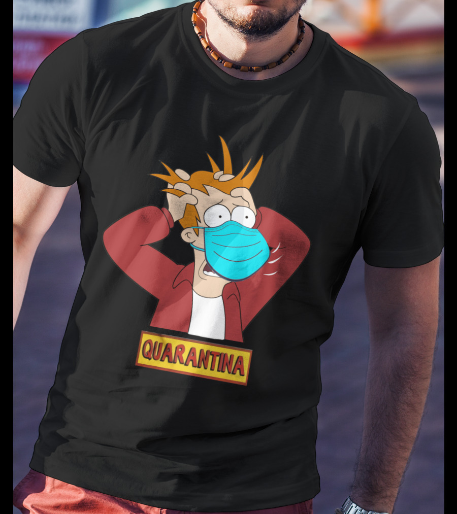 Futurama Quarantina Face Mask Panic T-Shirt