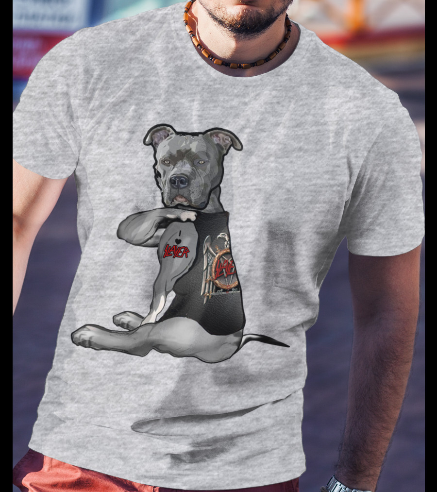 Slayer Dog Tattoo With Slayer Logo Vest T-Shirt