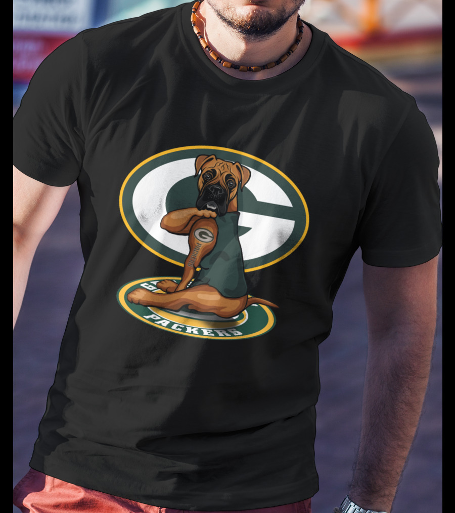 Boxer Green Bay Packers T-Shirt