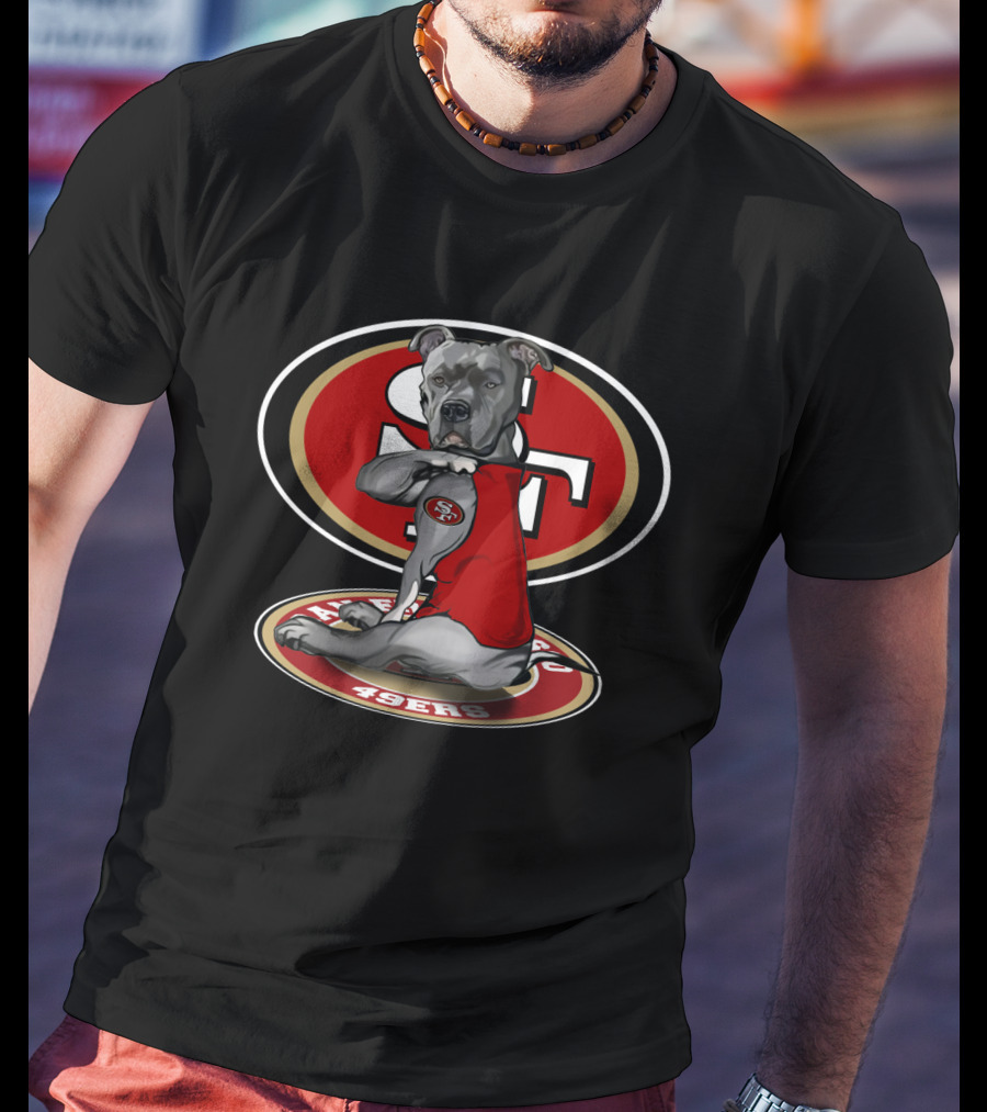 San Francisco 49ers Pitbull Dog NFL T-Shirt