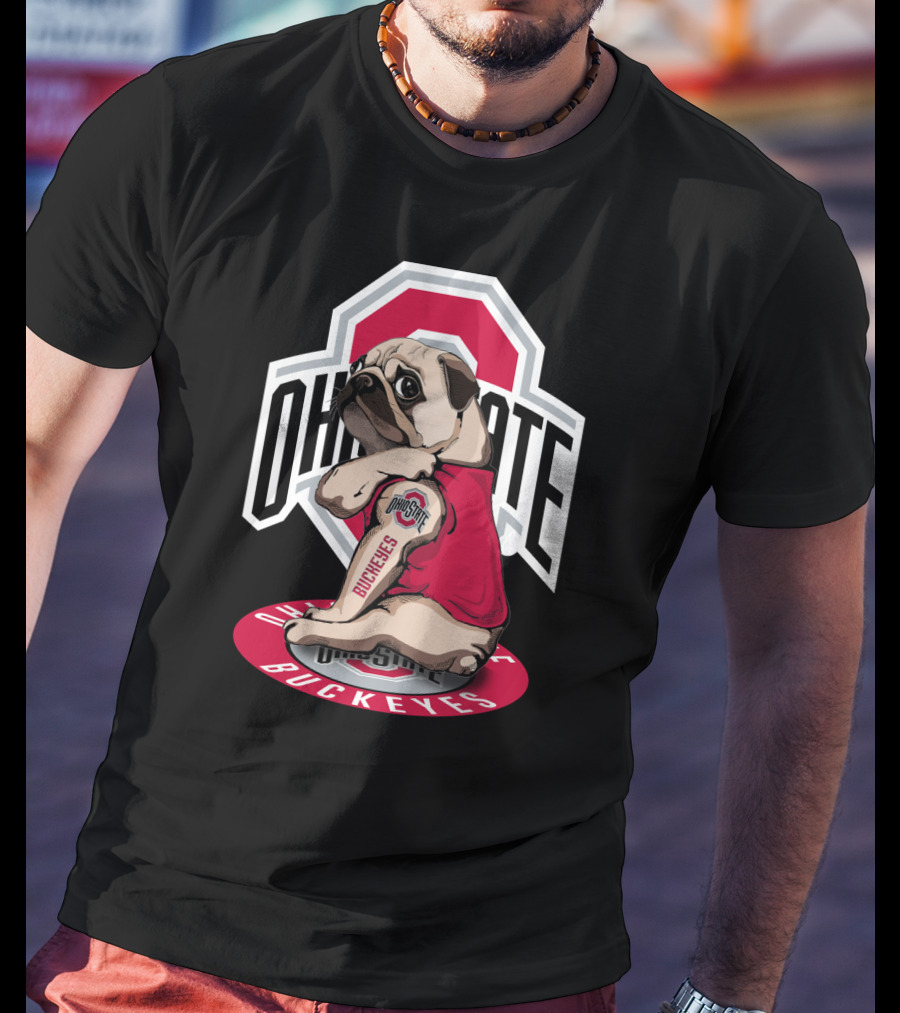 Ohio State Buckeyes Pug T-Shirt