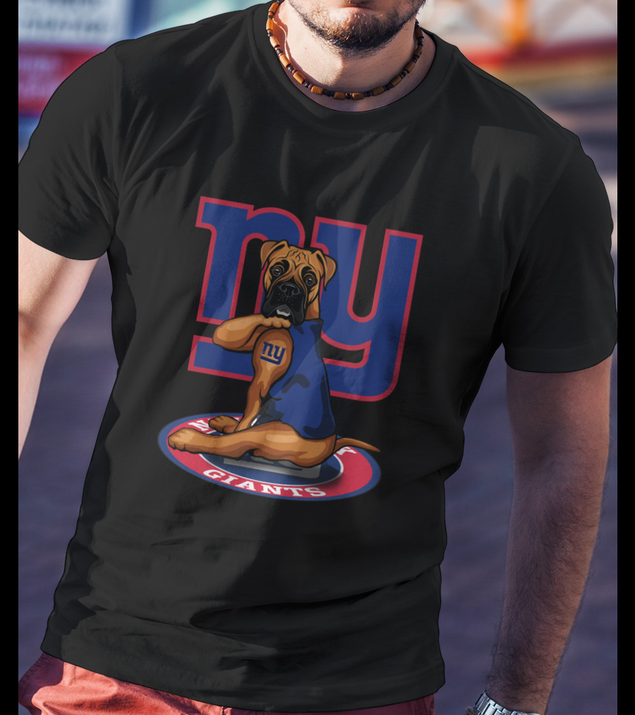 Ny Giants Boxer Dog T-Shirt