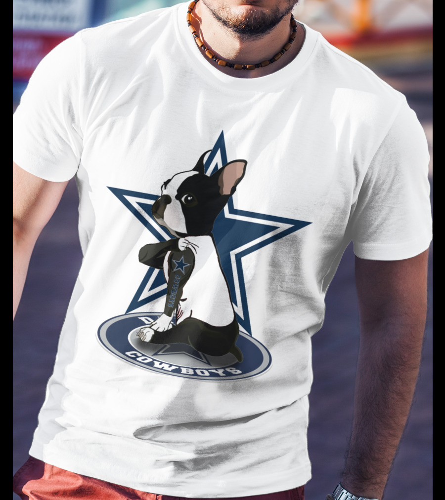 Boston Terrier Cowboys Star T-Shirt
