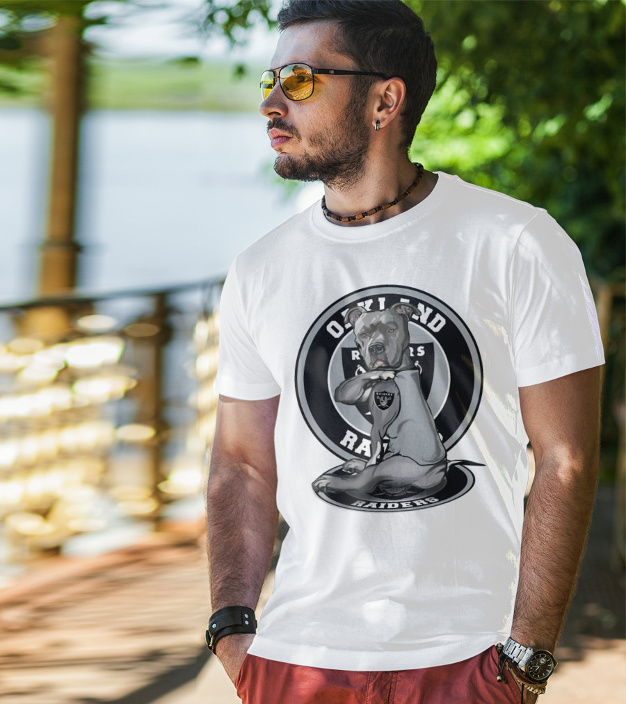 Oakland Raiders Pitbull Fan T-Shirt