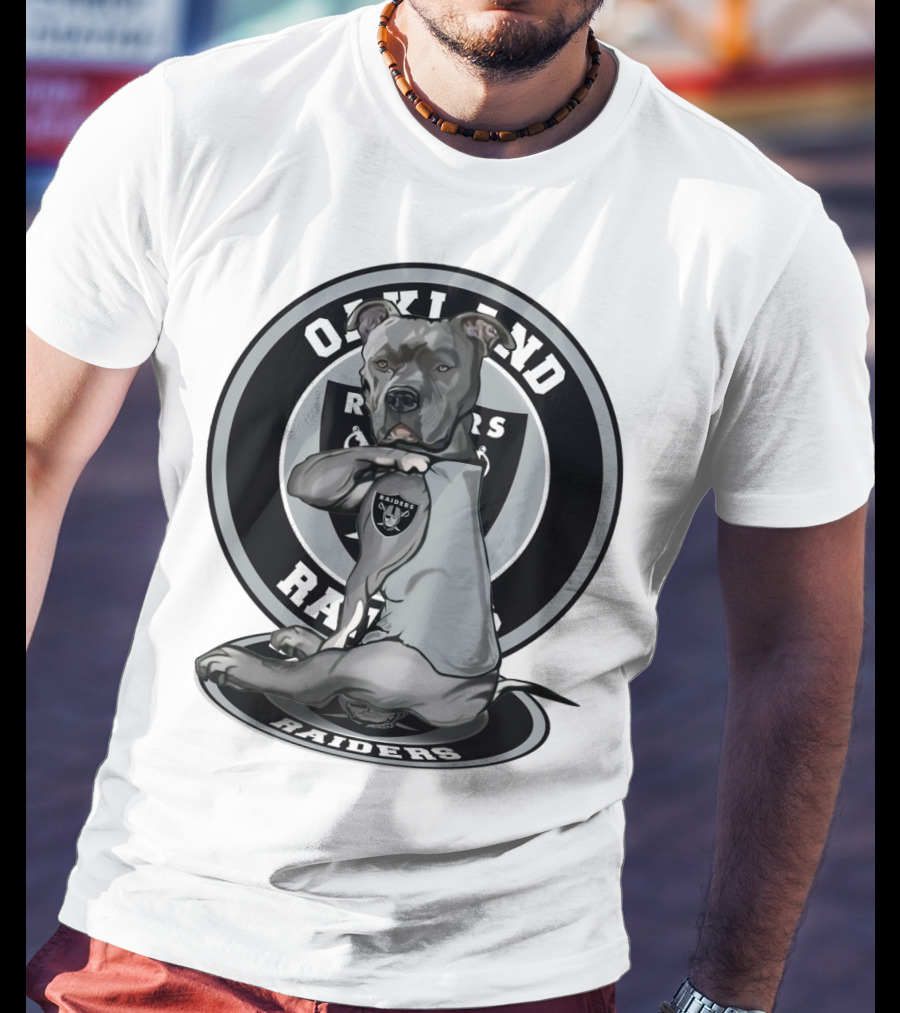 Oakland Raiders Pitbull Fan T-Shirt