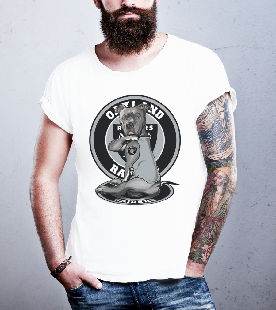 Oakland Raiders Pitbull Fan T-Shirt