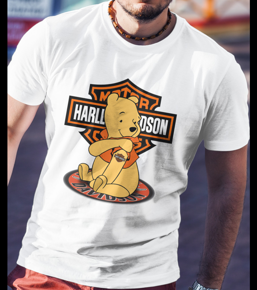 Harley Davidson Pooh Bear Iconic Motor Style T-Shirt