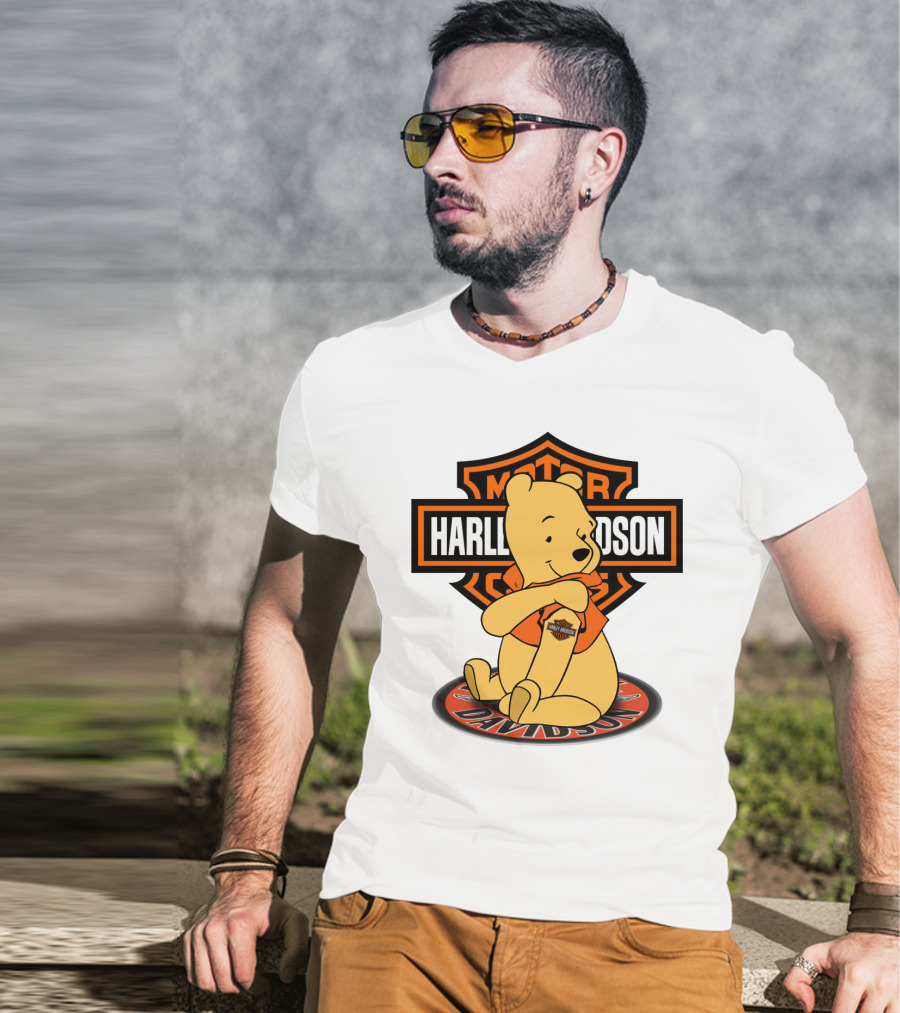 Harley Davidson Pooh Bear Iconic Motor Style T-Shirt