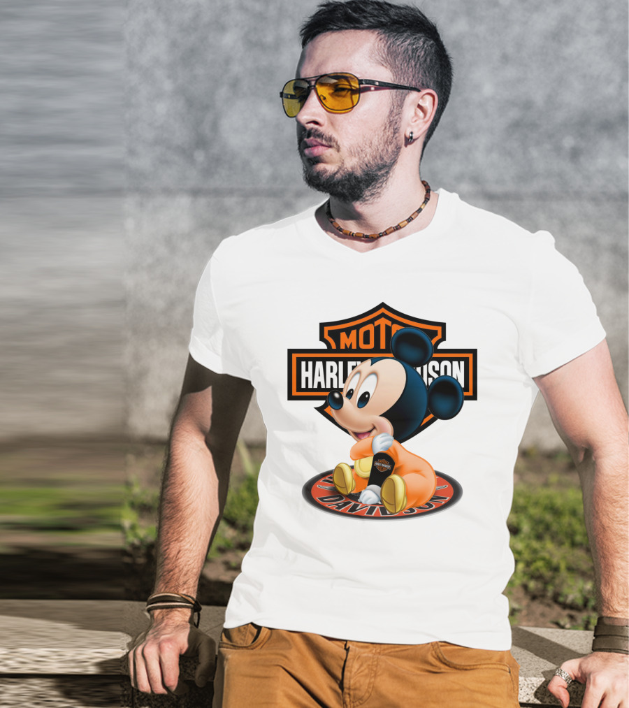 Harley Davidson Moto Mickey Mouse T-Shirt