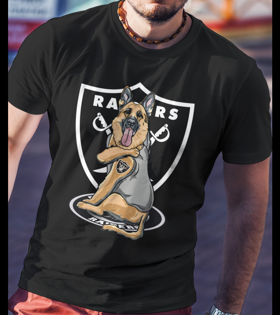 Raiders German Shepherd Shield Badge T-Shirt