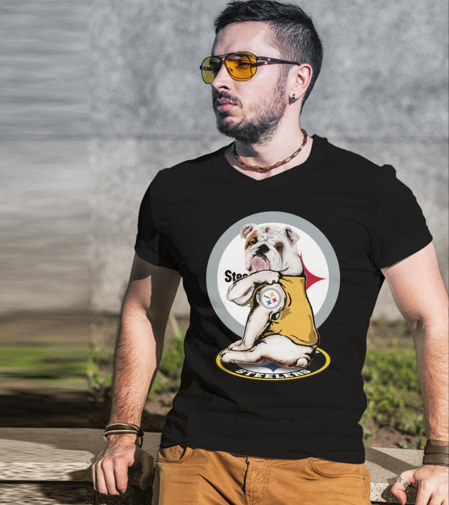 Steelers Bulldog Steelers Football T-Shirt