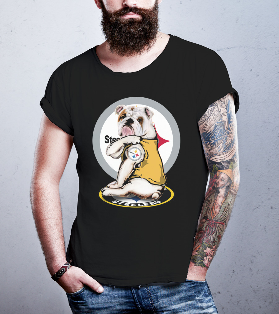Steelers Bulldog Steelers Football T-Shirt