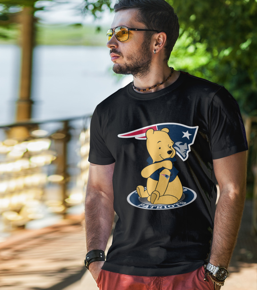 New England Patriots Football Crossover With Pooh T-Shirt