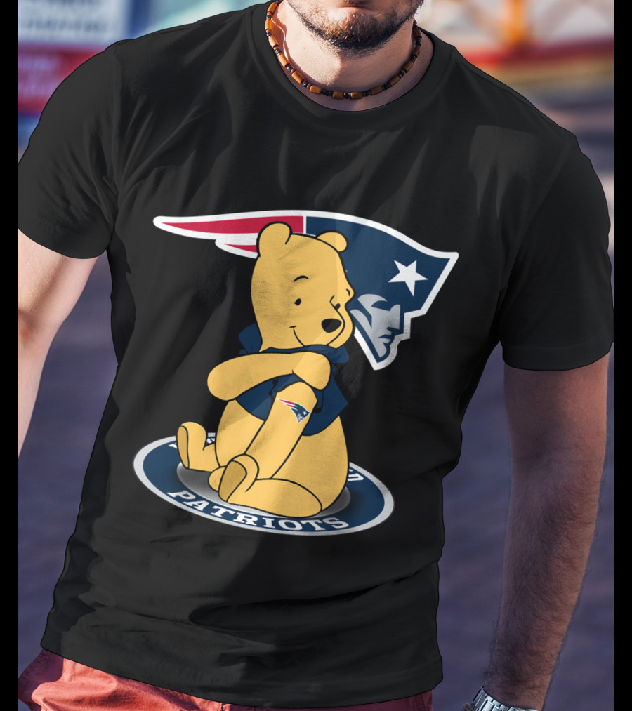 New England Patriots Football Crossover With Pooh T-Shirt