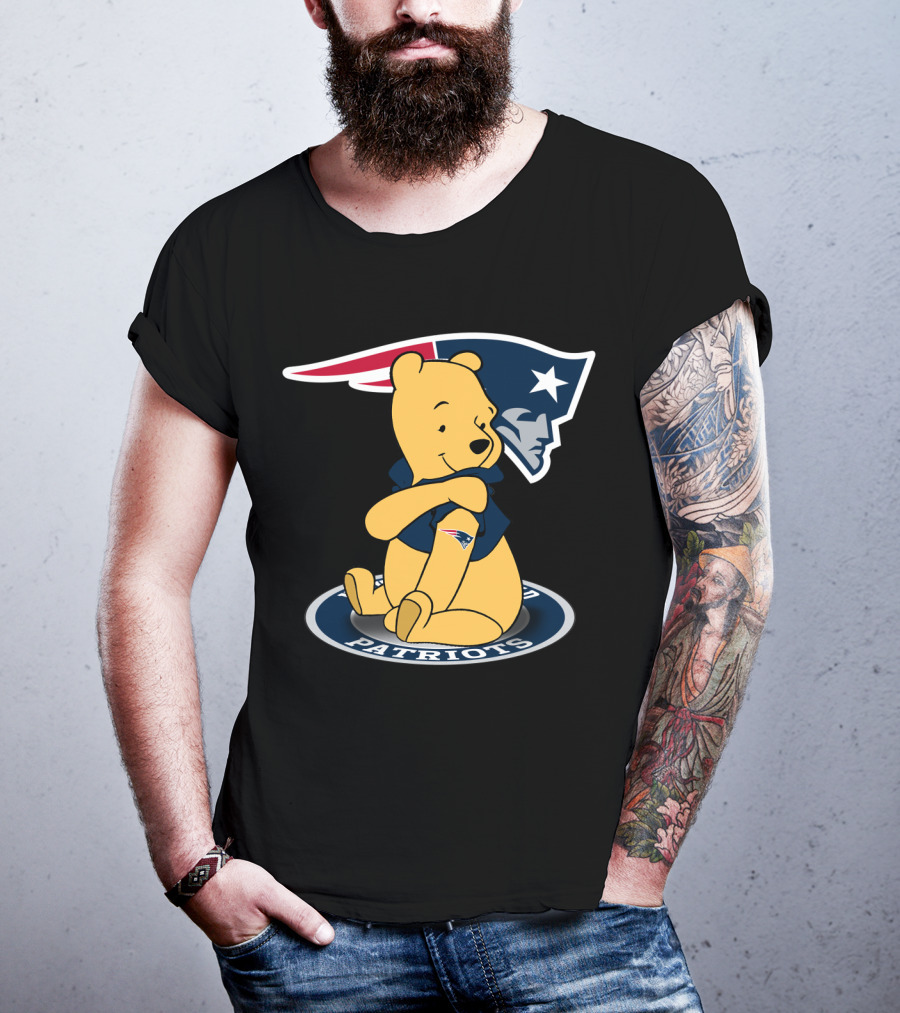 New England Patriots Football Crossover With Pooh T-Shirt
