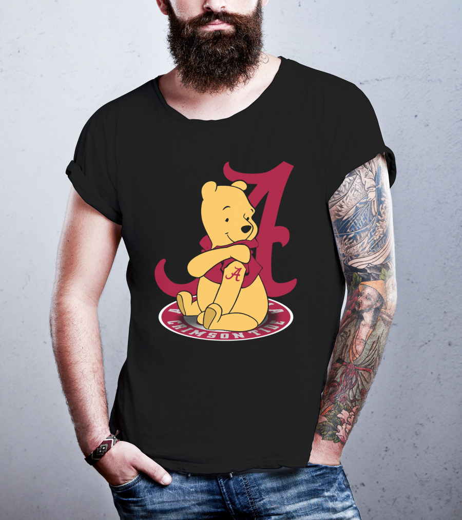 Pooh With Alabama Crimson Tide T-Shirt