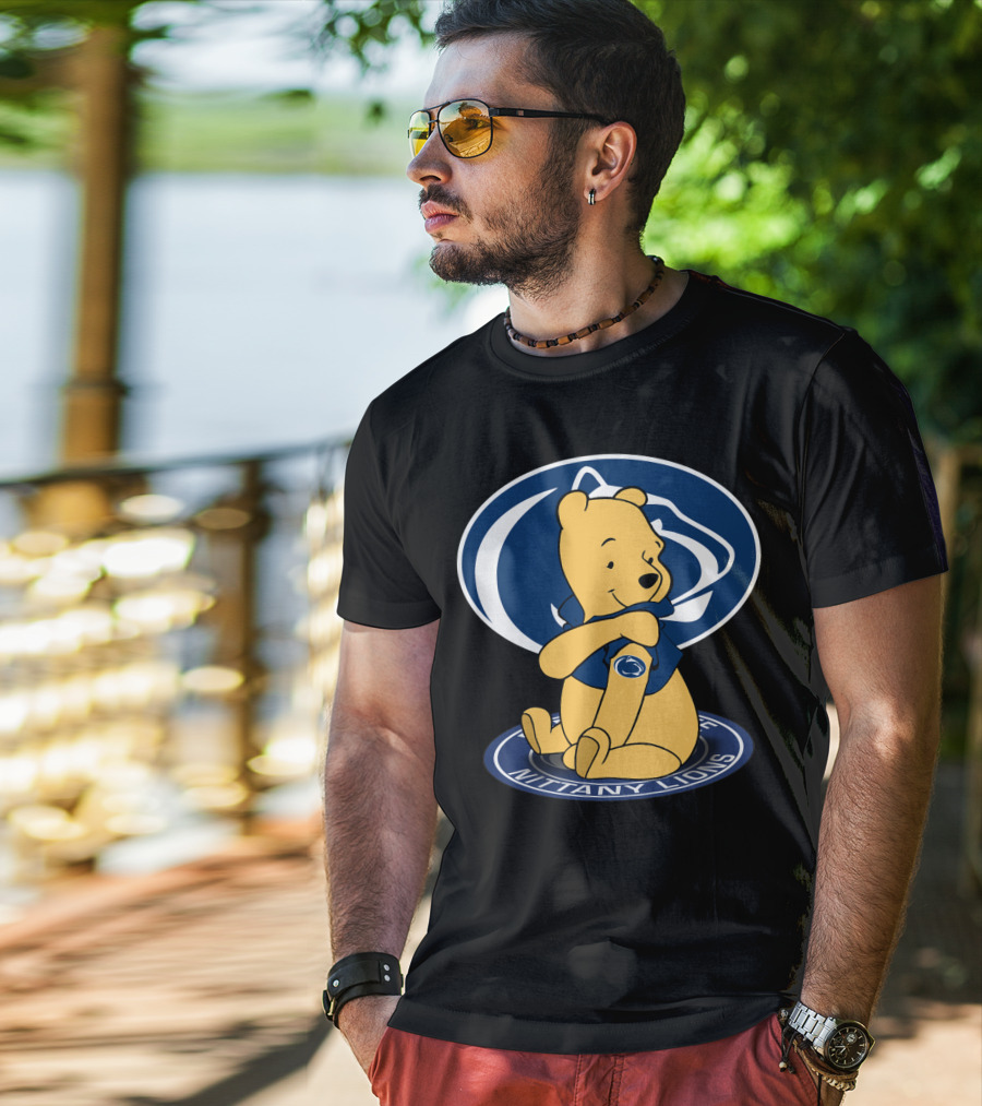 Pooh Bear Penn State Nittany Lions Fan Emblem T-Shirt