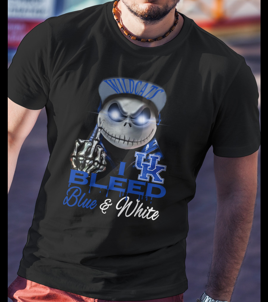 Wildcats I Bleed Blue & White Uk T-Shirt