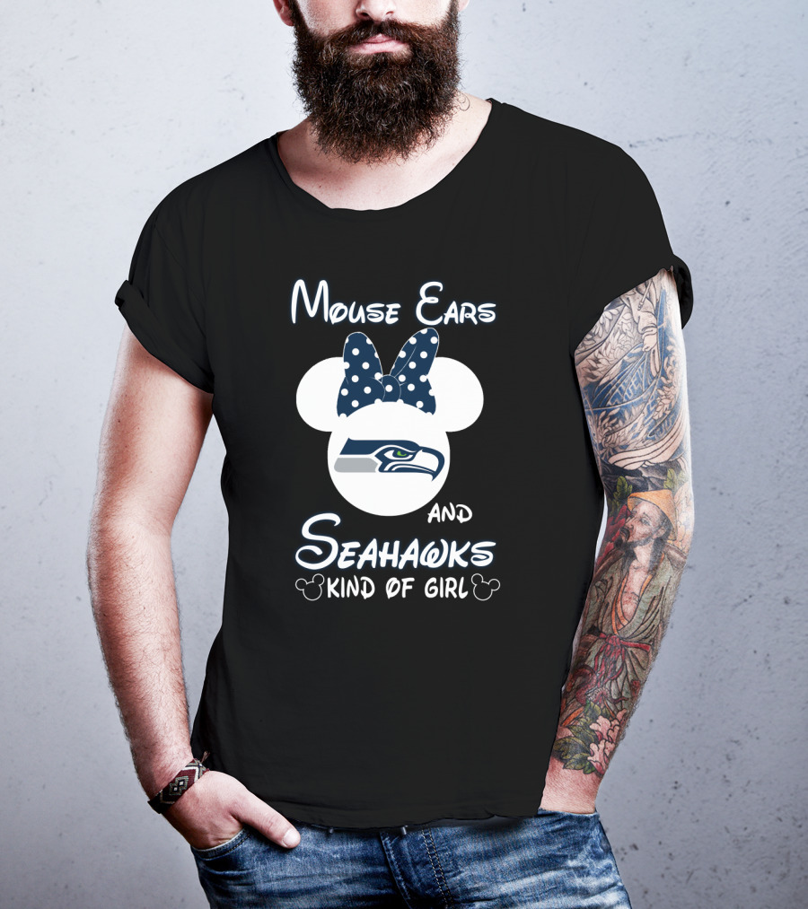 Mouse Ears And Seahawks Kind Of Girl T-Shirt