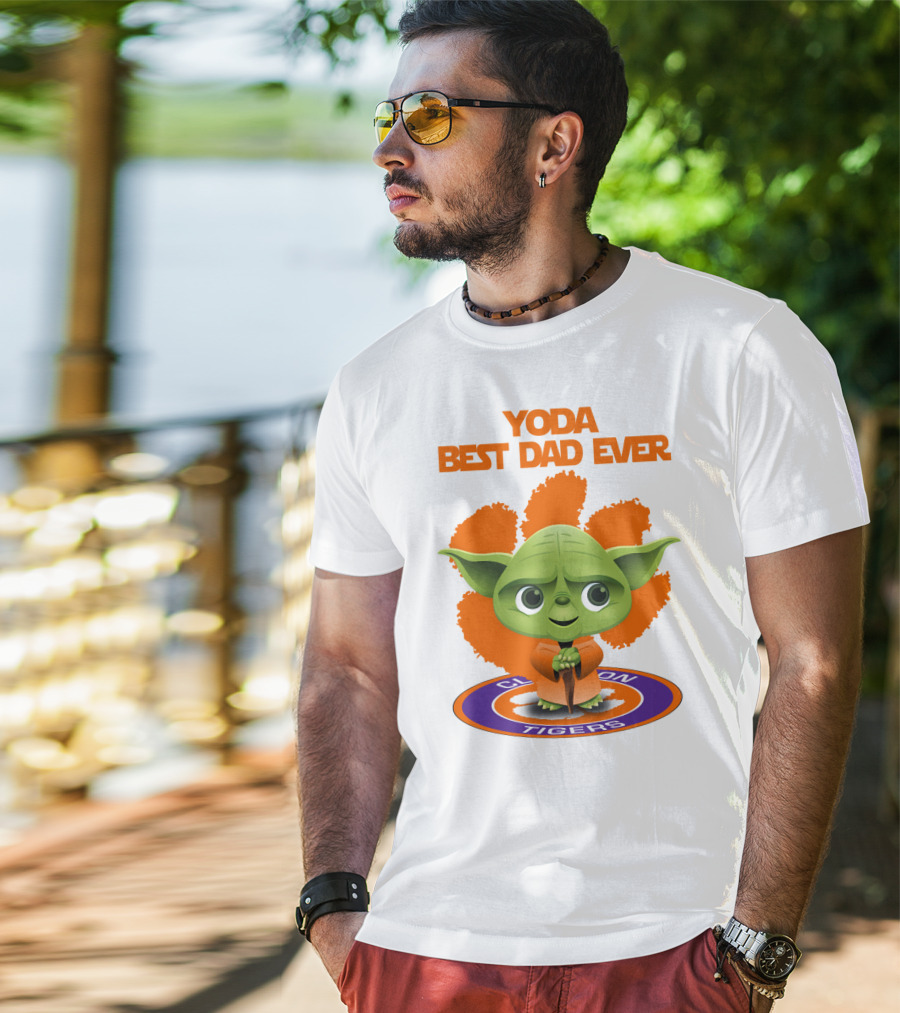 Yoda Best Dad Ever Clemson Tigers T-Shirt