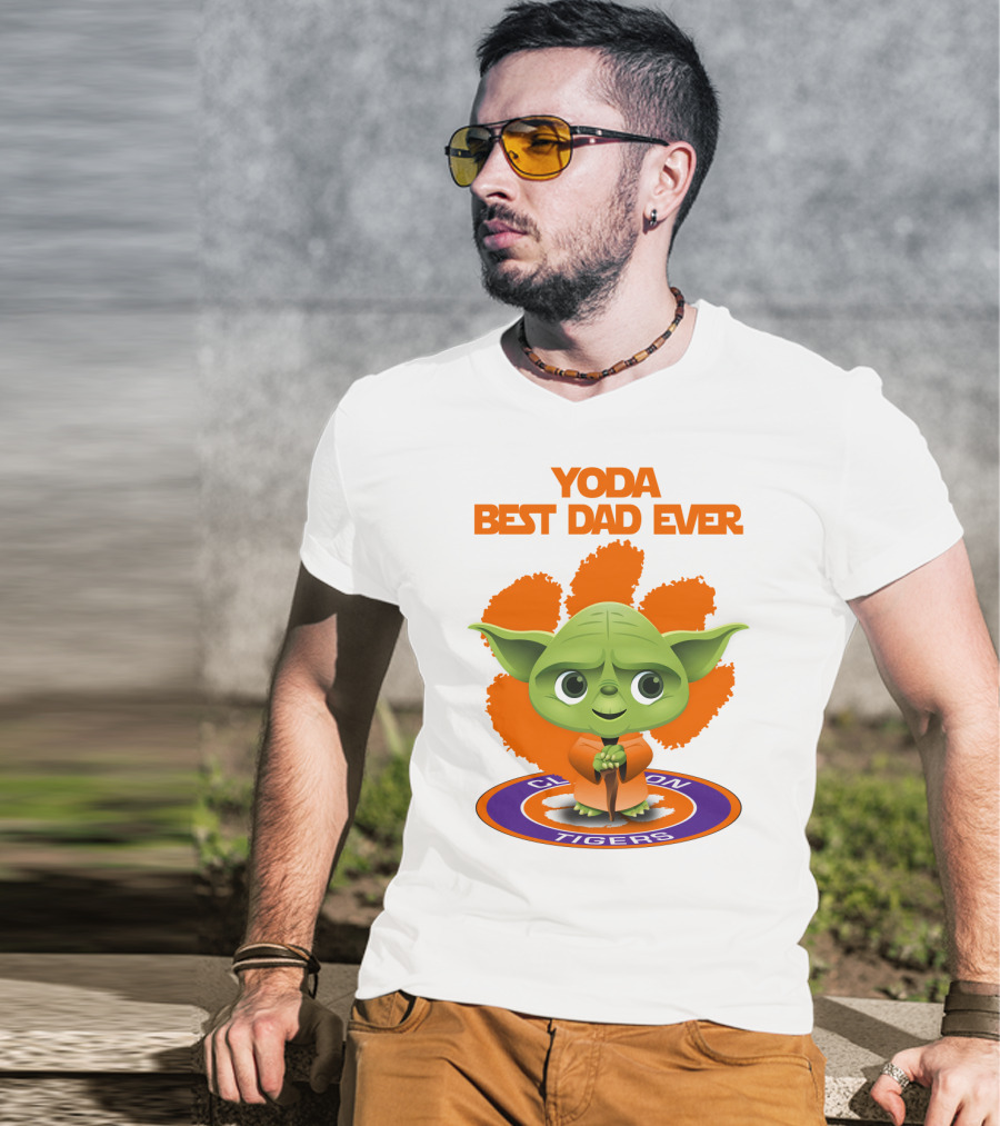 Yoda Best Dad Ever Clemson Tigers T-Shirt
