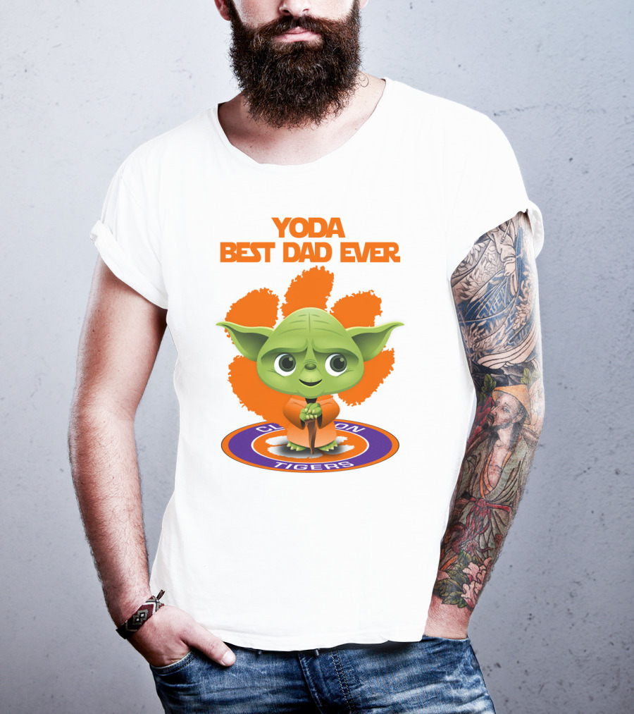 Yoda Best Dad Ever Clemson Tigers T-Shirt