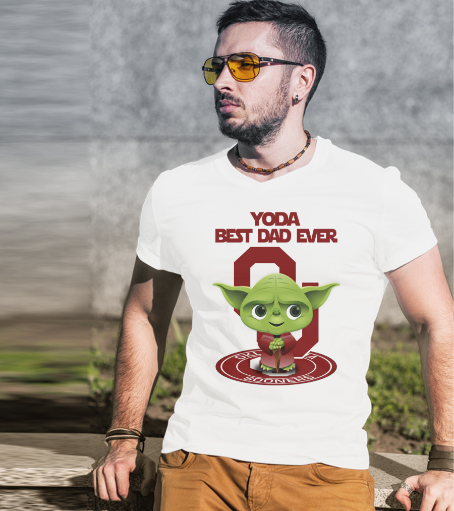 Yoda Best Dad Ever Oklahoma Sooners T-Shirt