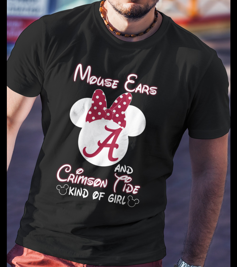 Mouse Ears And Crimson Tide Kind Of Girl T-Shirt
