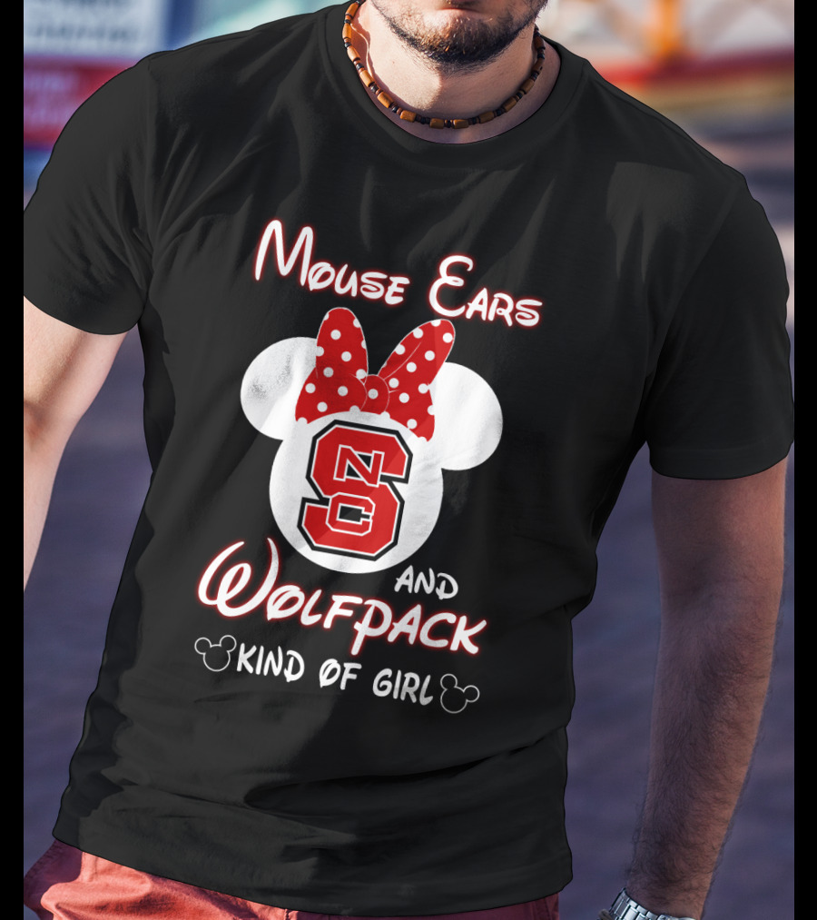 Mouse Ears And Wolfpack Kind Of Girl Nc S T-Shirt