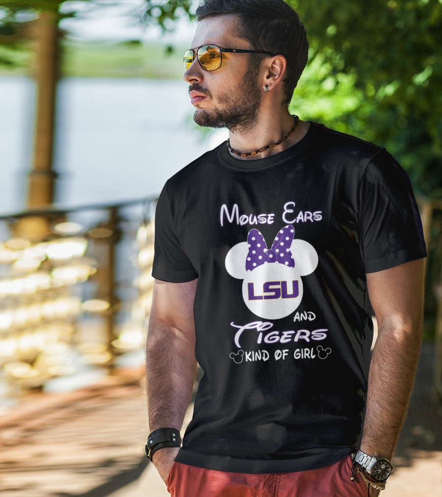 Mouse Ears Lsu Tigers Kind Of Girl T-Shirt