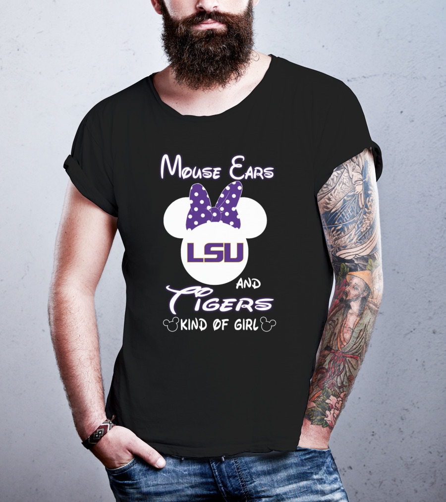 Mouse Ears Lsu Tigers Kind Of Girl T-Shirt