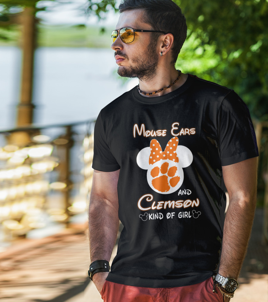 Mouse Ears And Clemson Kind Of Girl T-Shirt