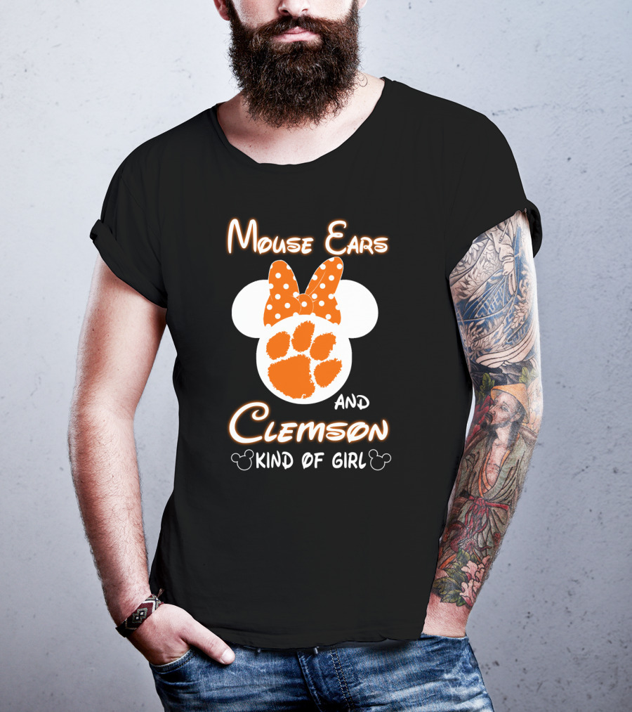 Mouse Ears And Clemson Kind Of Girl T-Shirt