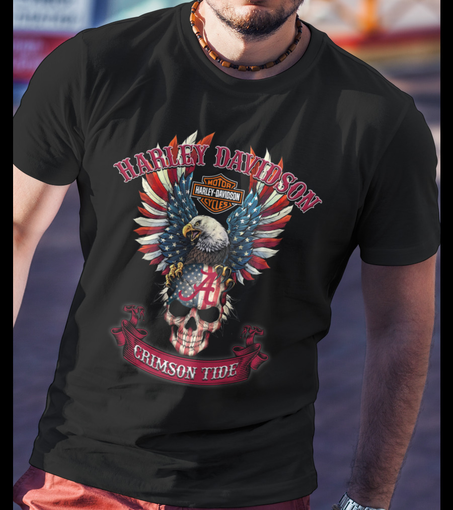 Harley Davidson Motor Cycles Crimson Tide A T-Shirt