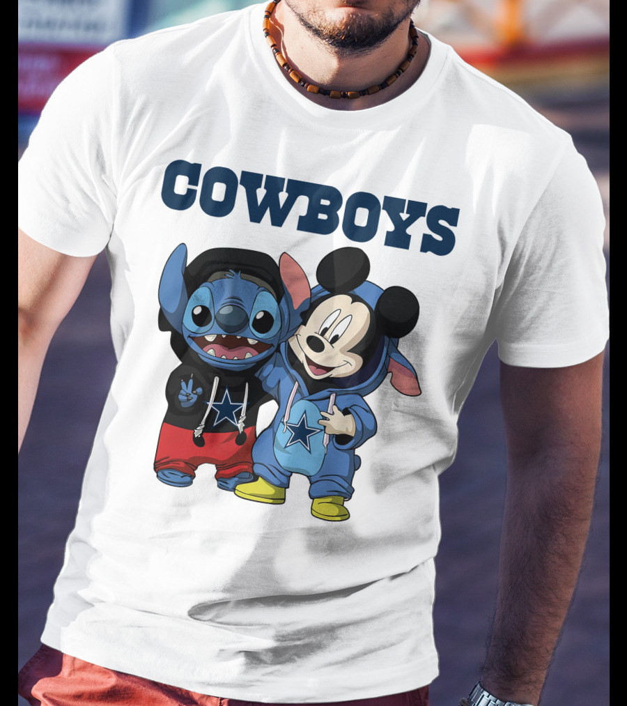 Cowboys Disney Stitch Mickey T-Shirt