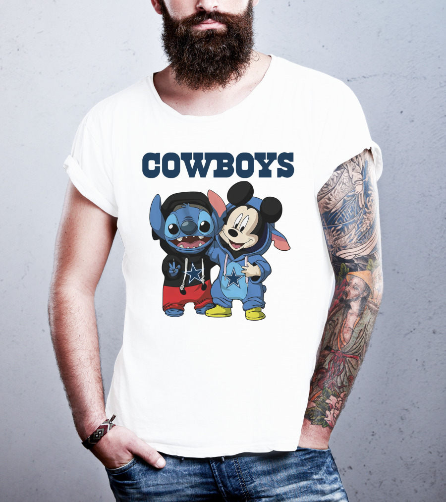 Cowboys Disney Stitch Mickey T-Shirt