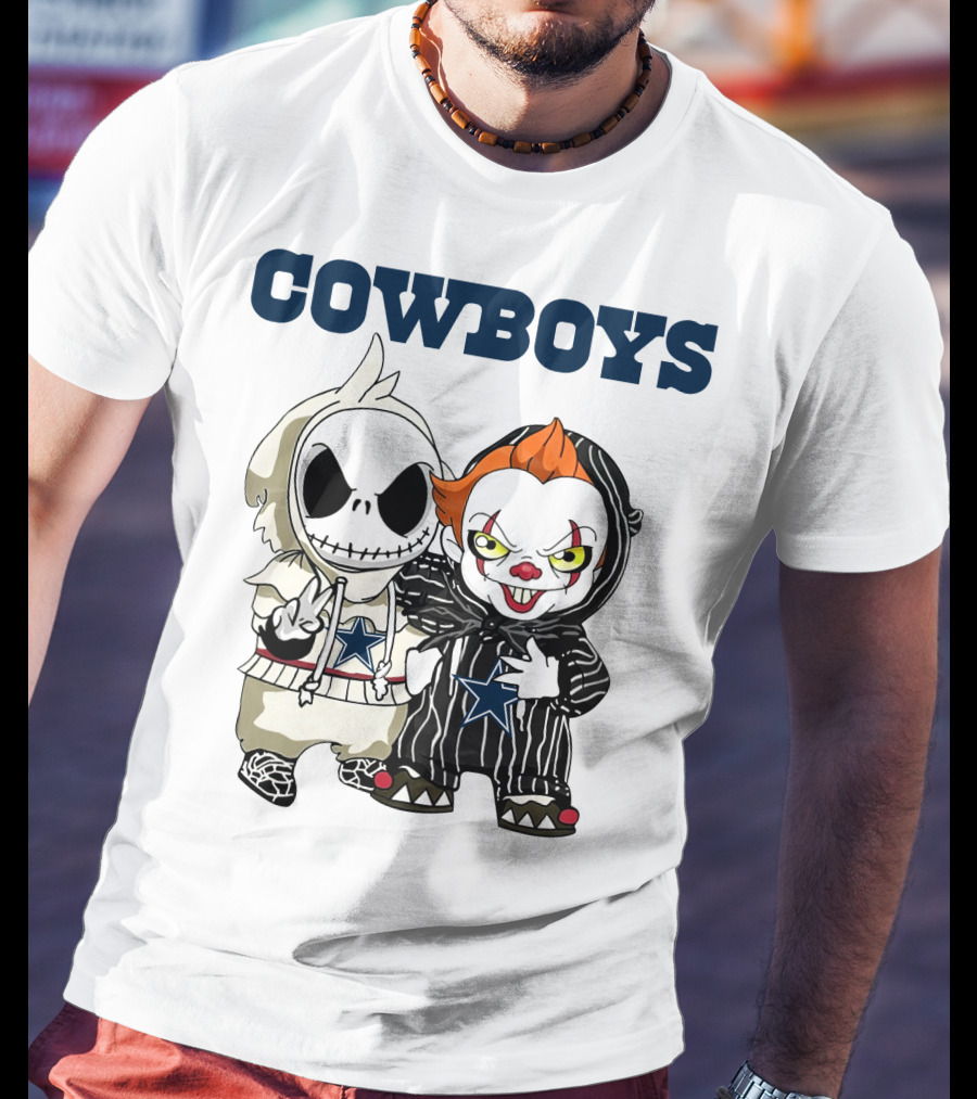 Cowboys Jack Skellington Pennywise With Stars T-Shirt