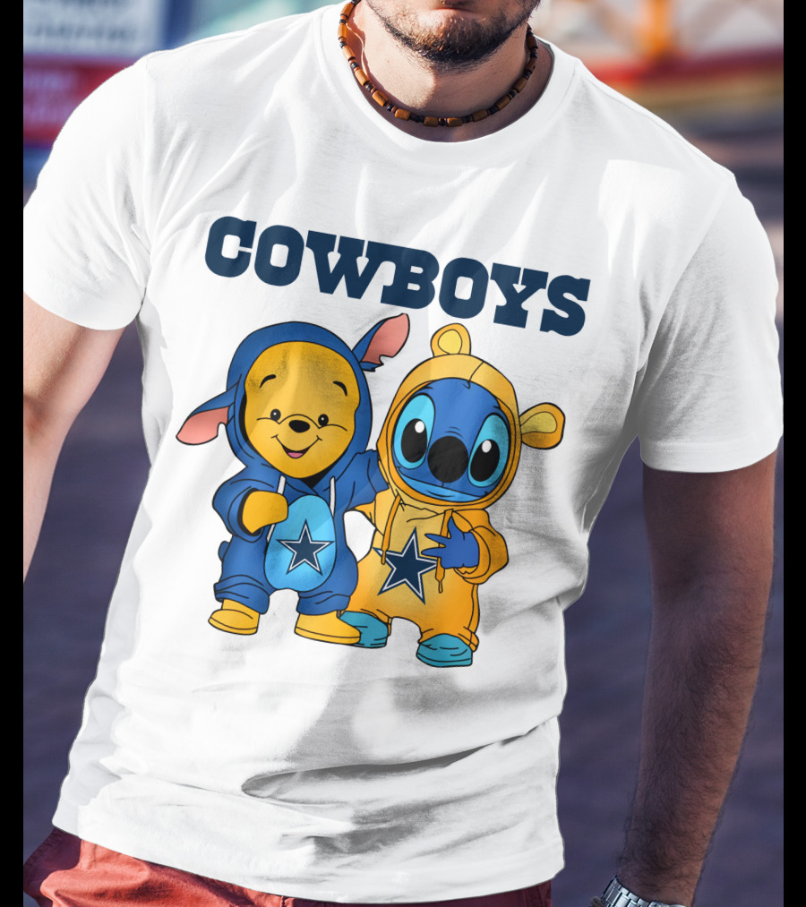 Cowboys Pooh Stitch Outfit T-Shirt