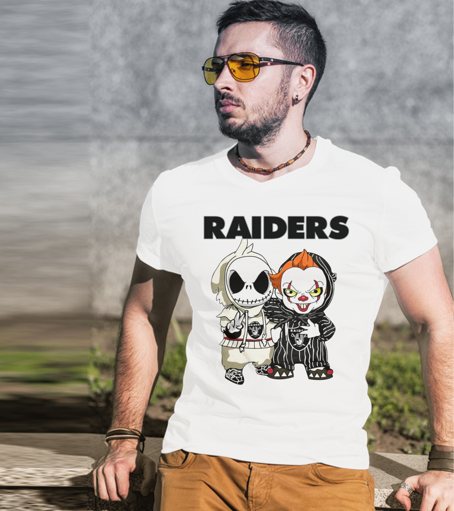 Raiders Jack-Pennywise Crossover Characters T-Shirt