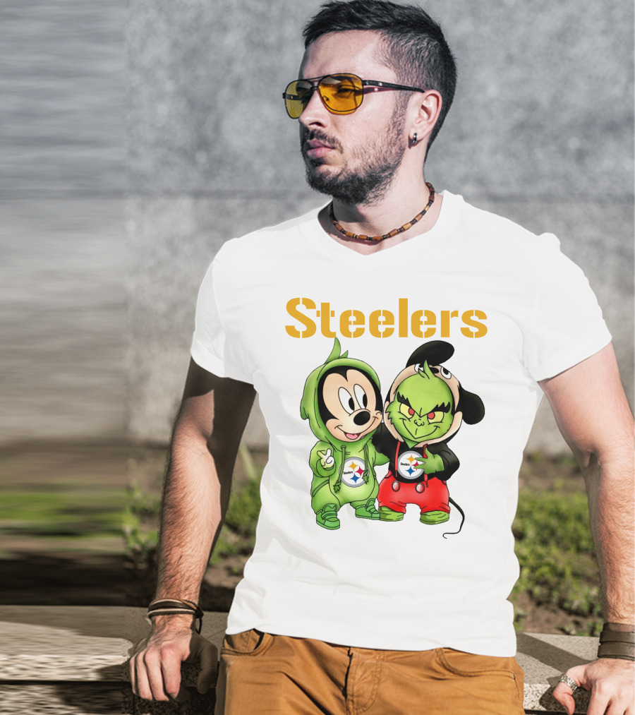 Steelers Mickey And Grinch T-Shirt