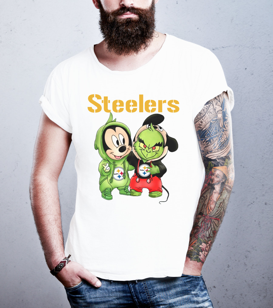 Steelers Mickey And Grinch T-Shirt