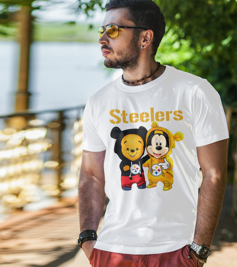 Steelers Pooh Mickey T-Shirt
