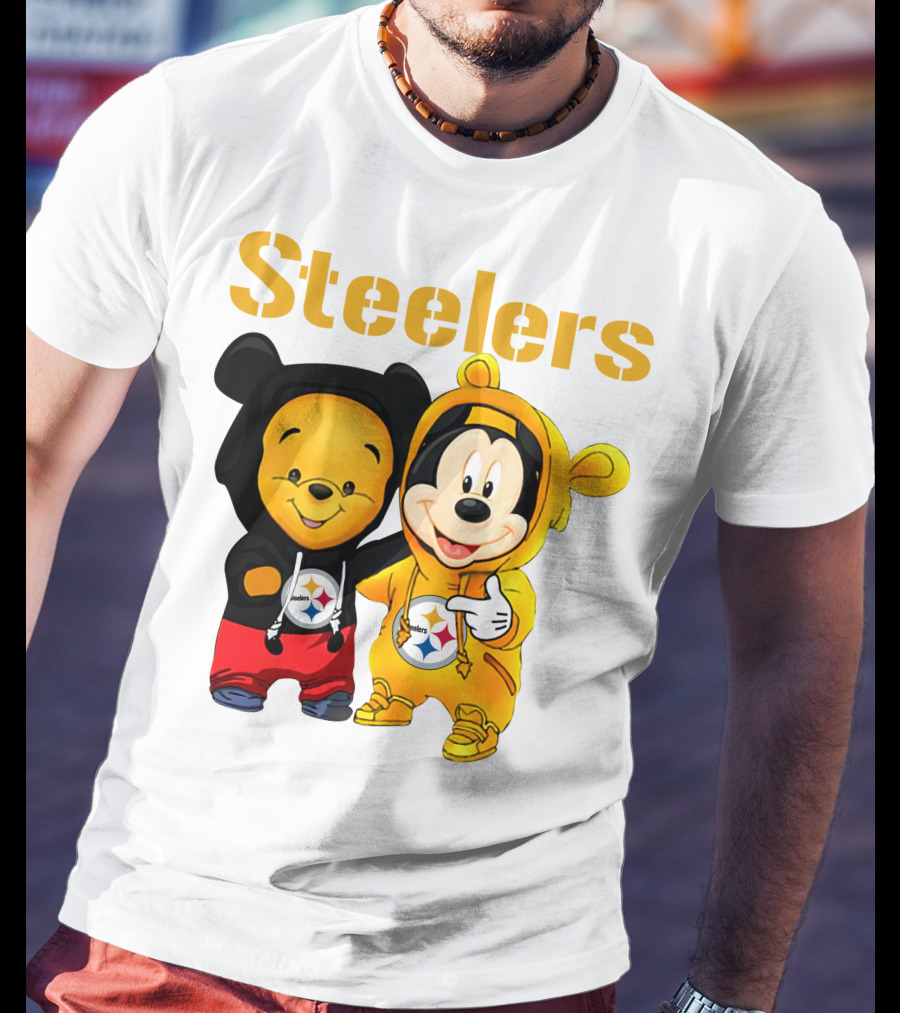Steelers Pooh Mickey T-Shirt